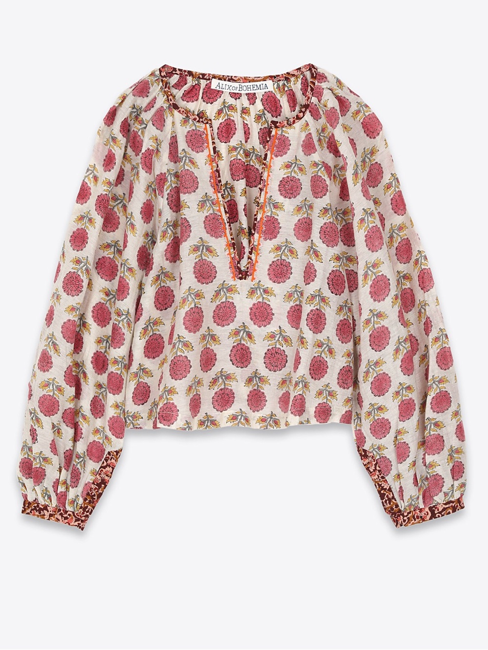 Alix Of Bohemia Marlowe Printed Long Sleeve Blouse